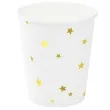 kubeczki papierowe gwiazdki zlote partypal 220 ml 6 szt