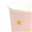 kubeczki papierowe gwiazdki zlote rozowe partypal 6 szt 220 ml