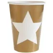 kubeczki papierowe gwiazdki zlote santex 250 ml 10 szt