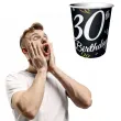 kubeczki papierowe happy birthday 30 urodziny b c czarny godan 250 ml 6 szt