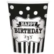 kubeczki papierowe happy birthday chalkboard 266 ml 8 szt