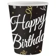 kubeczki papierowe happy birthday czarny godan 250 ml 6 szt