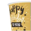 kubeczki papierowe happy birthday golden mix maki 250 ml 8 szt