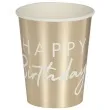 kubeczki papierowe happy birthday mix it up zlote godan 260 ml 8 szt