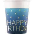 kubeczki papierowe happy birthday niebiesko bialy procos 200 ml 8 szt