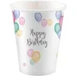 kubeczki papierowe happy birthday pastel amscan 250 ml 8 szt