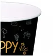 kubeczki papierowe happy birthday shining glam czarno zloty folat 250 ml 8 szt