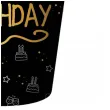 kubeczki papierowe happy birthday shining glam czarno zloty folat 250 ml 8 szt