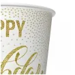 kubeczki papierowe happy birthday to you bialy maki 250 ml 8 szt