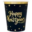 kubeczki papierowe happy new year czarne partypal 230 ml 6 szt