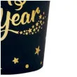 kubeczki papierowe happy new year czarne partypal 230 ml 6 szt
