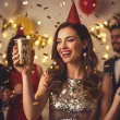 kubeczki papierowe happy new year zlote partydeco 220 ml 6 szt