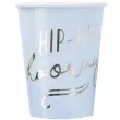 kubeczki papierowe hip hip hooray niebieskie ginger ray 266 ml 8 szt