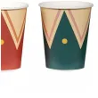 kubeczki papierowe jednorazowe cyrk kolorowe dekoracja na urodziny piknik 220 ml 6 szt