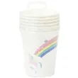 kubeczki papierowe jednorozce i tecza partypal 6 szt 230 ml