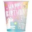 kubeczki papierowe jednorozec happy birthday unique 266 ml 8 szt