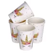 kubeczki papierowe jednorozec i gwiazdki dekoracja na urodziny bialy 266 ml 6 szt