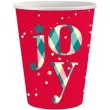 kubeczki papierowe joy swiateczne czerwony godan 250 ml 6 szt