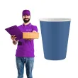 kubeczki papierowe klasyczne granatowe godan 250 ml 6 szt
