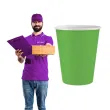 kubeczki papierowe klasyczne zielone godan 250 ml 6 szt