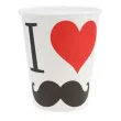 kubeczki papierowe kocham wasy 200 ml 8 szt