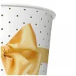 kubeczki papierowe kokarda i groszki bialy maki 250 ml 8 szt