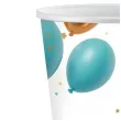 kubeczki papierowe kolorowe balony bialy 250 ml 6 szt