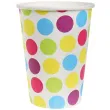 kubeczki papierowe kolorowe kropki santex 250 ml 10 szt