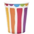 kubeczki papierowe kolorowe paski mix kraszek 260 ml 6 szt