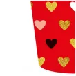 kubeczki papierowe kolorowe serduszka xoxo czerwony godan 250 ml 6 szt