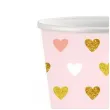 kubeczki papierowe kolorowe serduszka xoxo rozowy godan 250 ml 6 szt