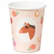 kubeczki papierowe konie rozowy jasny partydeco 220 ml 6 szt