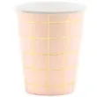 kubeczki papierowe kratka rozowe jasne partydeco 200 ml 6 szt