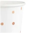 kubeczki papierowe kropki rozowe zloto biale partypal 230 ml 6 szt
