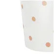 kubeczki papierowe kropki rozowe zloto biale partypal 230 ml 6 szt