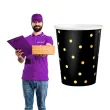 kubeczki papierowe kropki zlote czarne partypal 220 ml 6 szt