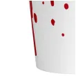 kubeczki papierowe krwiste bialo czerwone amscan 250 ml 8 szt