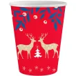 kubeczki papierowe let it snow swiateczne wzory czerwony godan 250 ml 6 szt