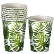kubeczki papierowe liscie palmy i monstera guirca 240 ml 6 szt