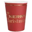kubeczki papierowe merry christmas czerwony santex 270 ml 10 szt