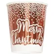 kubeczki papierowe merry christmas rozowe zloto neviti 200 ml 8 szt