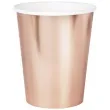 kubeczki papierowe metaliczne rozowe zloto partypal 220 ml 6 szt