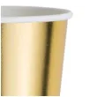 kubeczki papierowe metaliczne zlote czakos 180 ml 8 szt