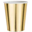 kubeczki papierowe metaliczne zlote czakos 180 ml 8 szt