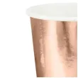 kubeczki papierowe metalik rozowe zloto partydeco 220 ml 6 szt