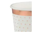 kubeczki papierowe miedziane kropeczki i paski biale santex 270 ml 10 szt