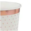 kubeczki papierowe miedziane kropeczki i paski biale santex 270 ml 10 szt