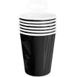 kubeczki papierowe monocolor czarne partypal 220 ml 6 szt