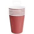 kubeczki papierowe monocolor czerwone partypal 220 ml 6 szt
