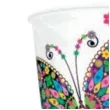 kubeczki papierowe motyle zdobione kwiaty mix maki 250 ml 8 szt